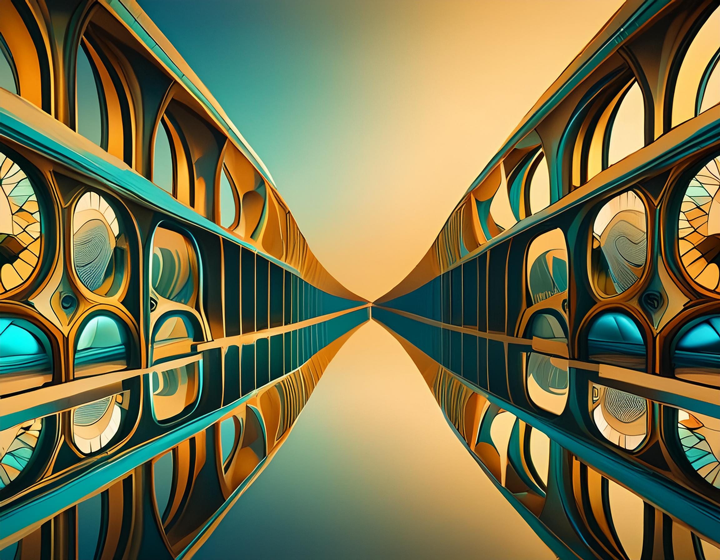 A mirrored reflection. Genereated with Adobe Firefly.